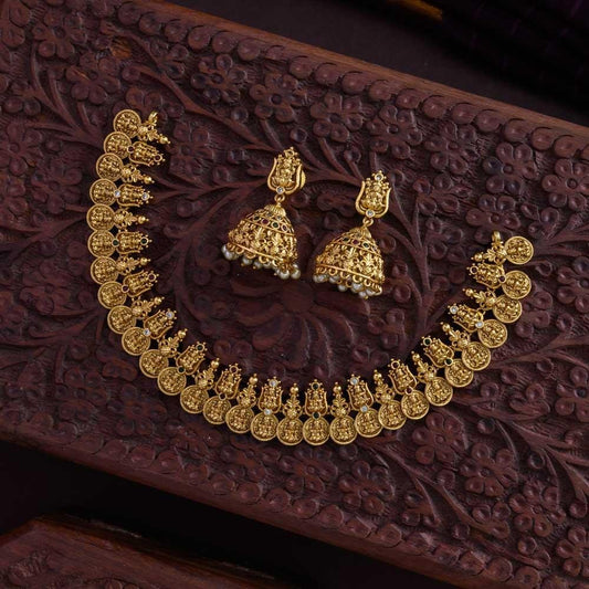 Durga lakshmi coin neck peice- coinn