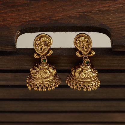 peacock jhumkas - - yazhi -Minmini