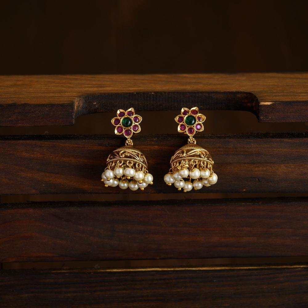 floral jhumka-  Babyy -Minmini