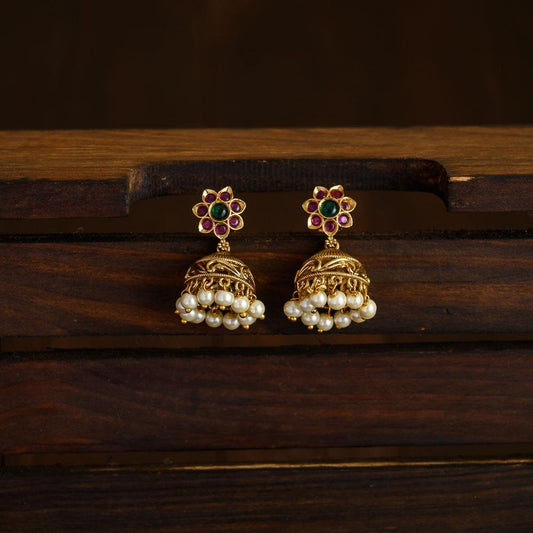 floral jhumka-  Babyy -Minmini