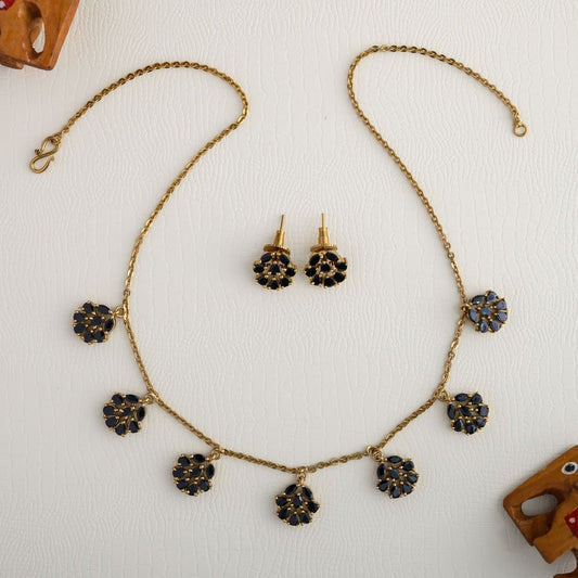 Vihaana floral chain - black - coral -Minmini