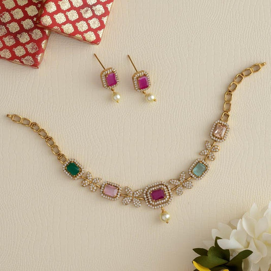 alex butterfly neckpiece set