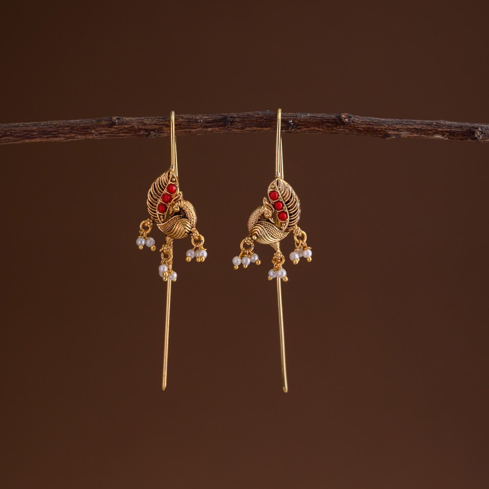 Needle pin statement earrings - Angaraka