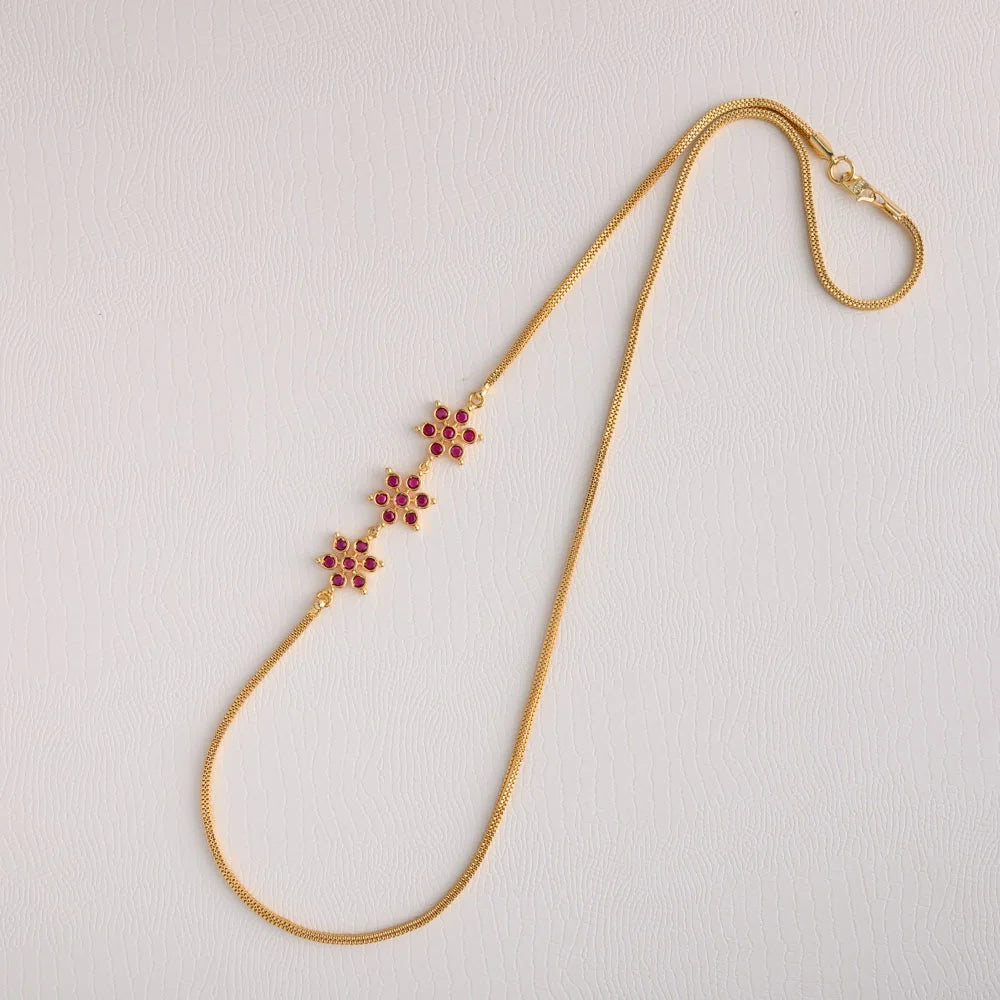 Floral mugappu chain - varalakshmi