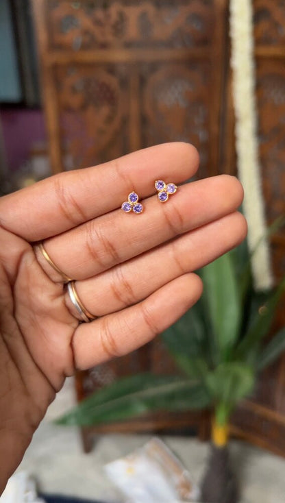 Impon earstud - purple - Venus