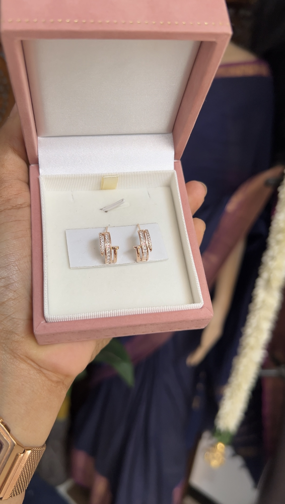 Genz earstud - rosegold