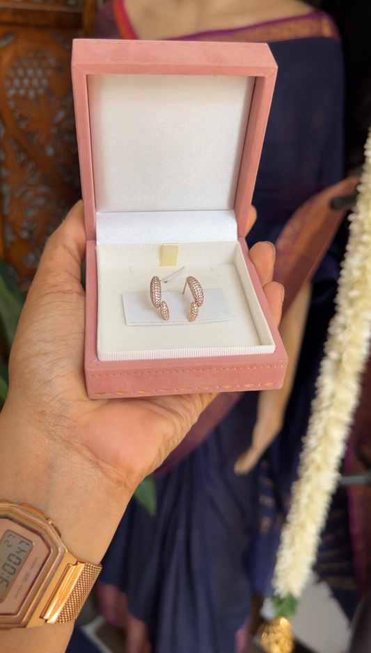 Korean ear dangler - rosegold