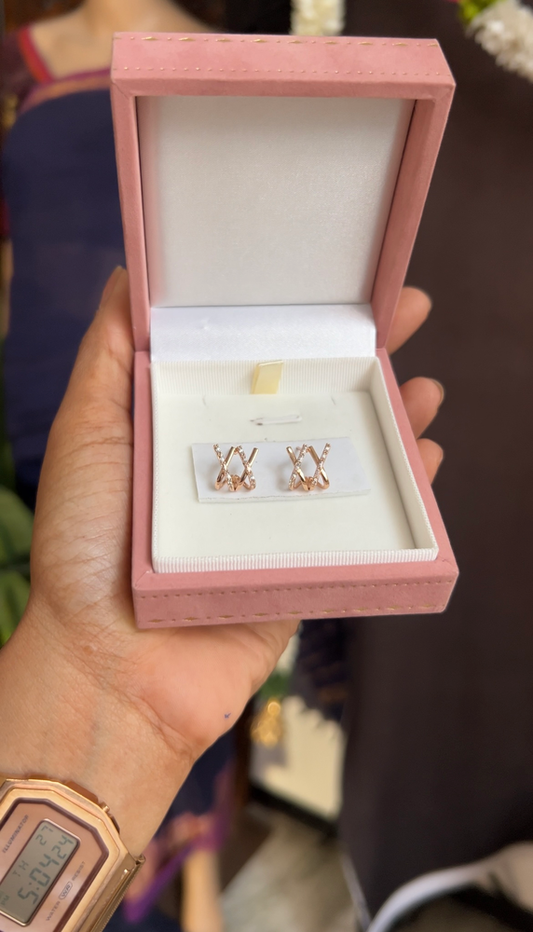 Genz earstud - rosegold