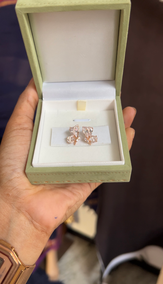 Hy butterfly earstud - rosegold