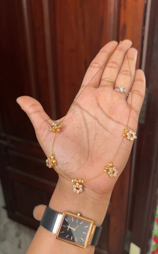 5 white floral invisible