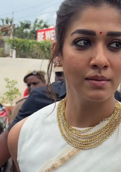 Nayanathara insp - pearl layered neckpiece