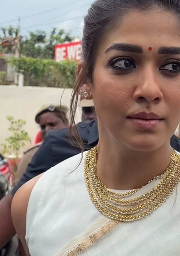 Nayanathara insp - pearl layered neckpiece
