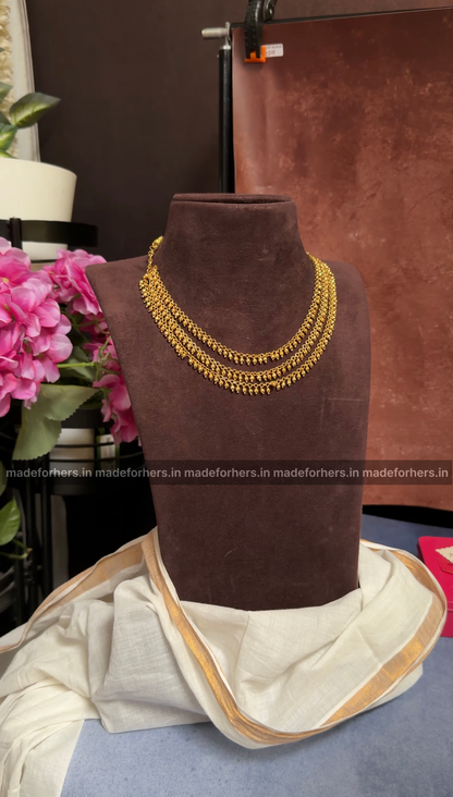 Nayanthara insp -gold beaded neckpiece