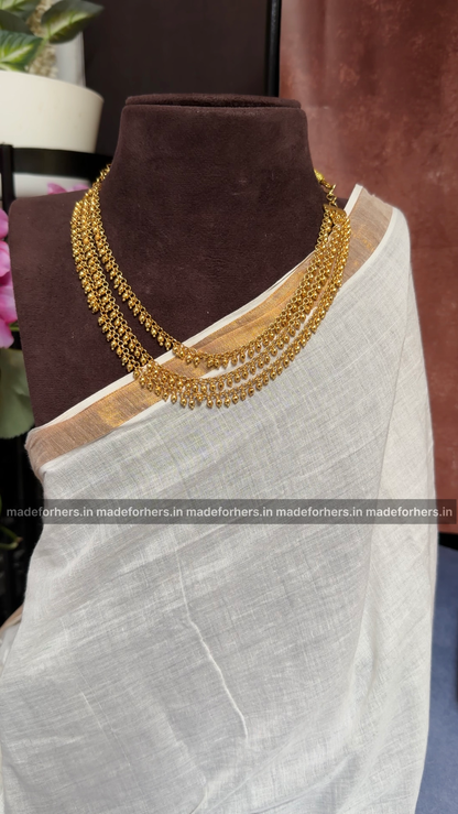 Nayanthara insp -gold beaded neckpiece