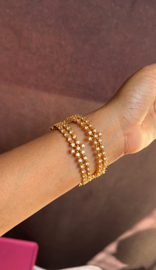 diamond replica bangles -vairam - Thara