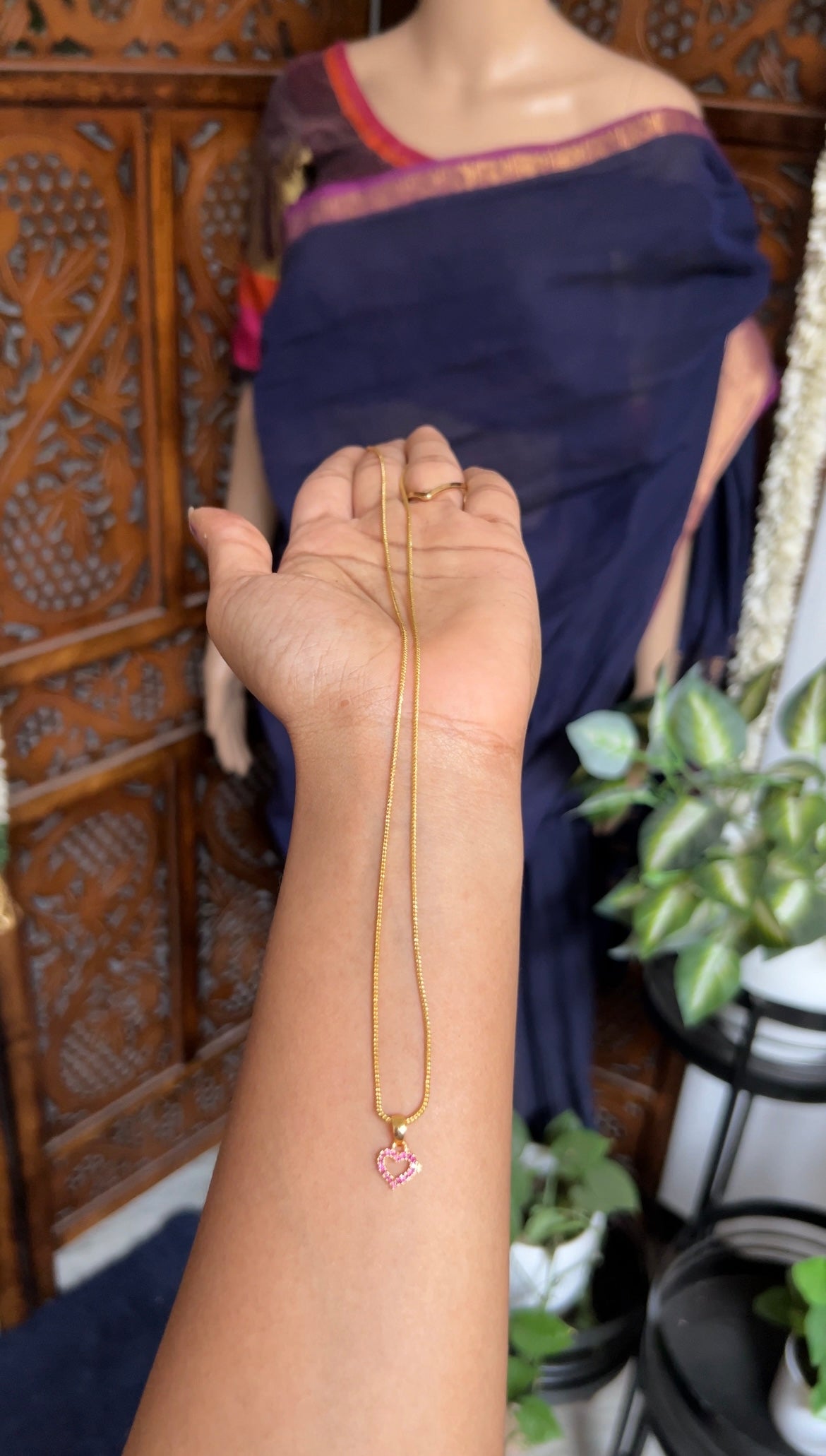 Dollar chain(heart ruby)