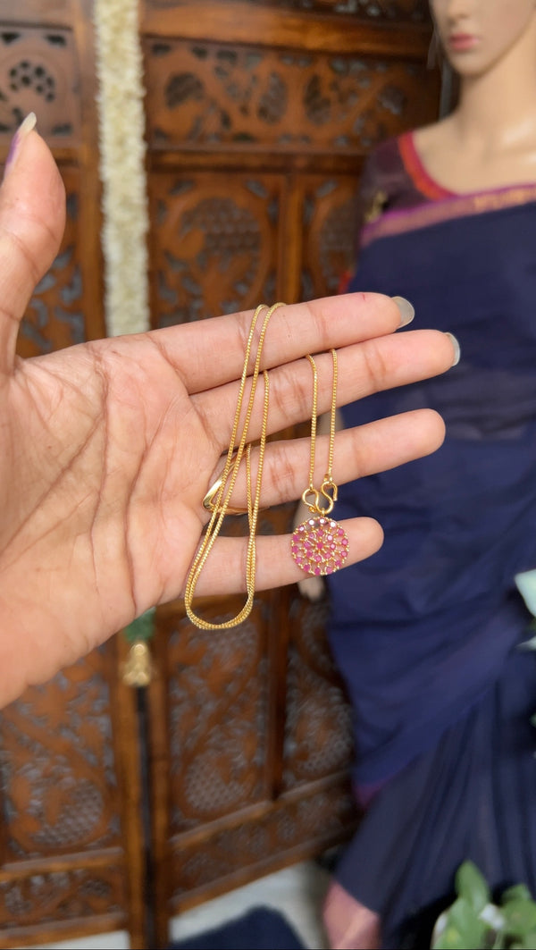 Dollar chain (circle ruby)