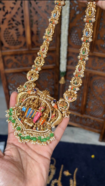 Srinivasar Thirukkalyanam - hand painted  real gold inspired