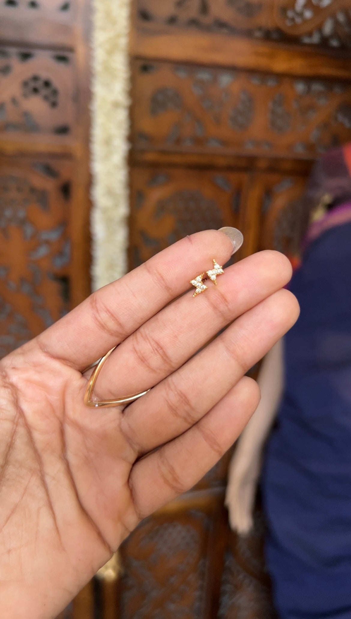 Baby earstud - Thunder white