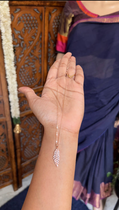 Chain - leafy (rose gold)