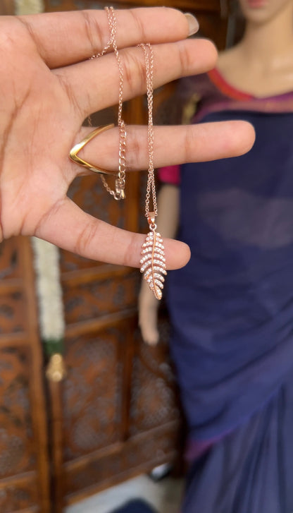 Chain - leafy (rose gold)
