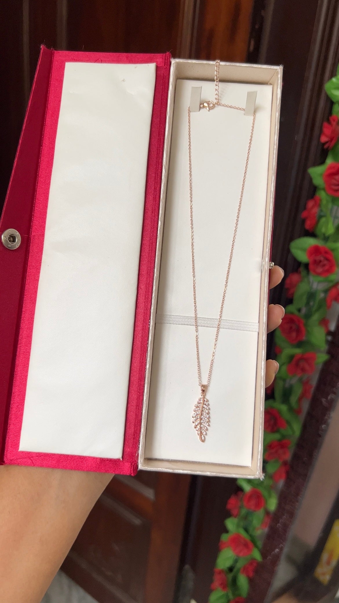 Chain - leafy (rose gold)