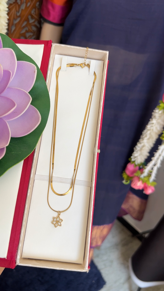 Chain - floral dual line