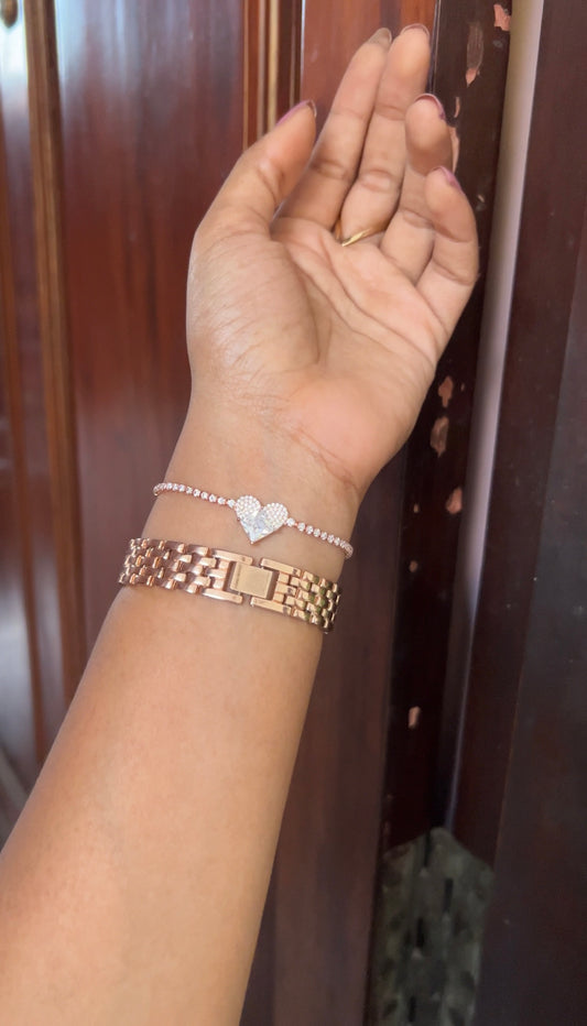 Chain bracelet -rose gold