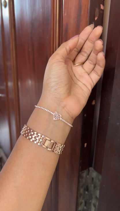 Chain bracelet -rose gold
