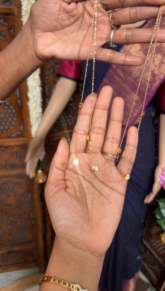 Chain - heart dual line