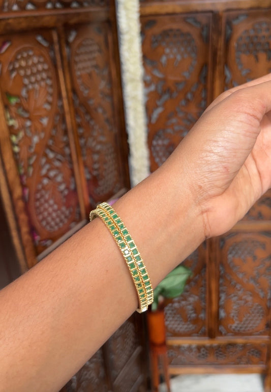 Green block bangles  - Pocket friendly - varalakshmi