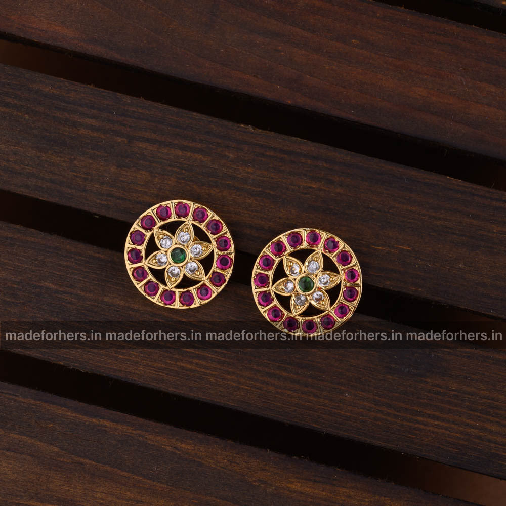 Kempu traditional earstud