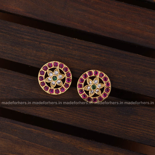 Kempu traditional earstud
