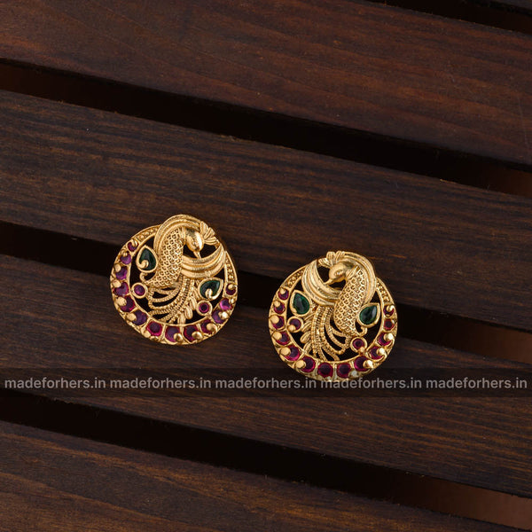 Kempu traditional earstud