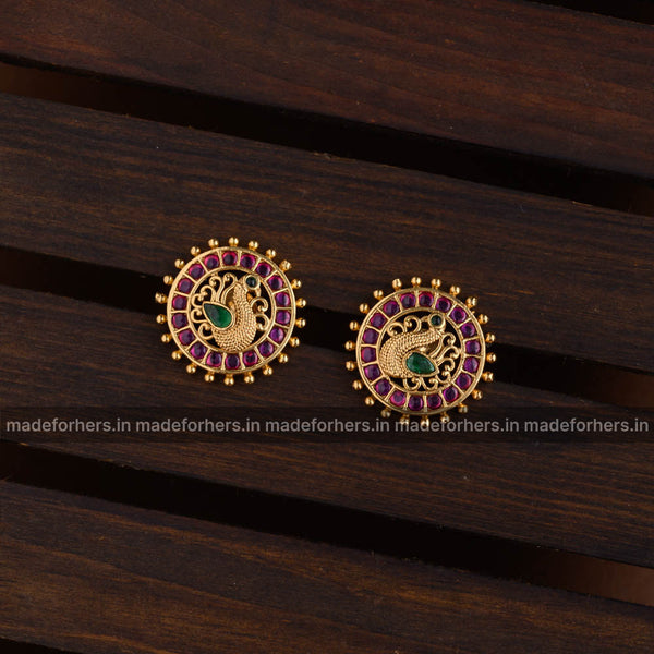 Kempu traditional earstud