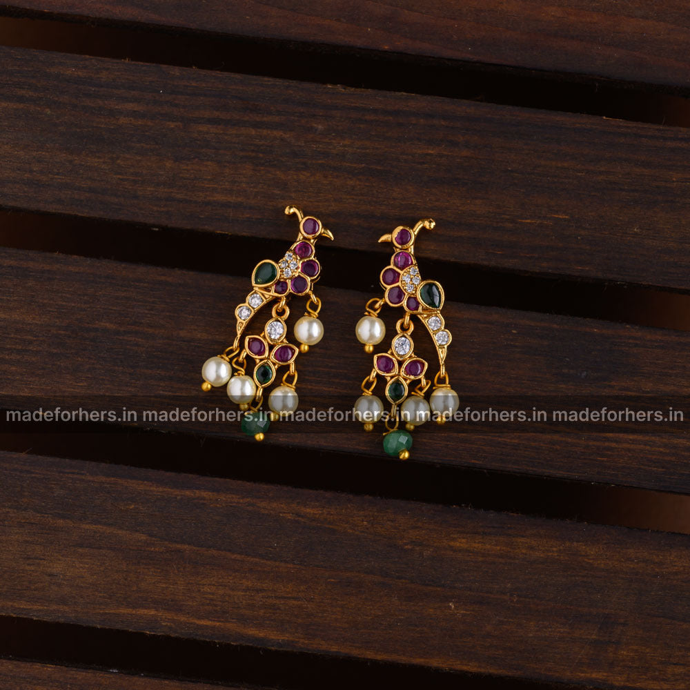 Peacock earring
