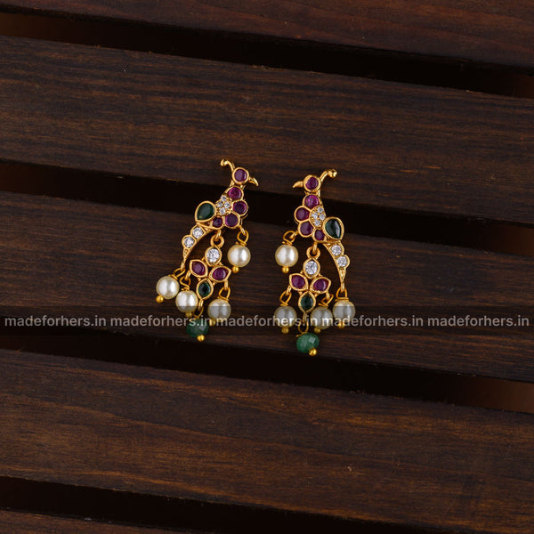 Peacock earring