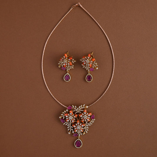 Amaya hasli version 3 neckpiece - coral - hasli