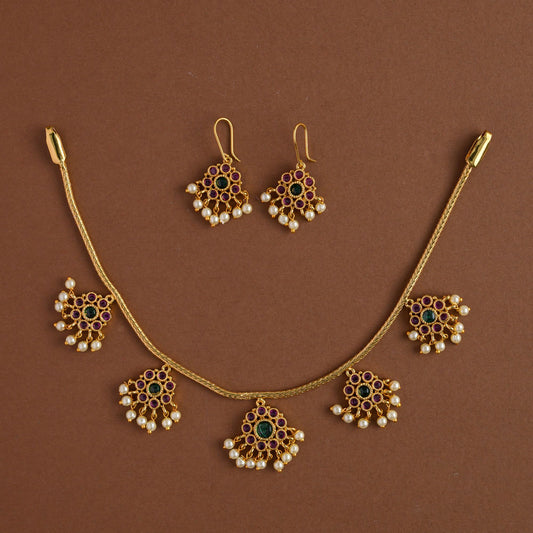 Blooms version 2 neckpiece   - Onam - Attigai