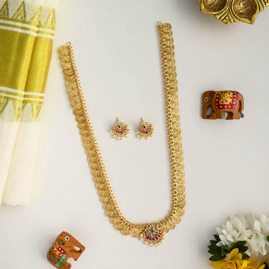 Lakshmi coin floral haaram -Jo