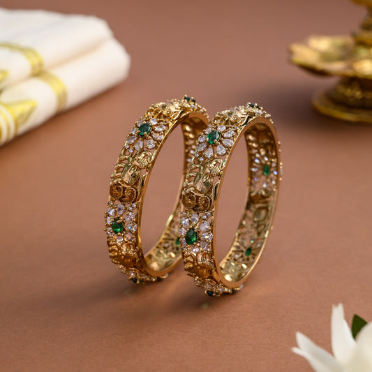 Elephant floral bangle Version 2