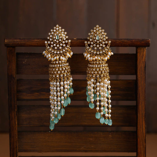 Jhumka - sea green