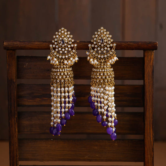 Jhumka - purple