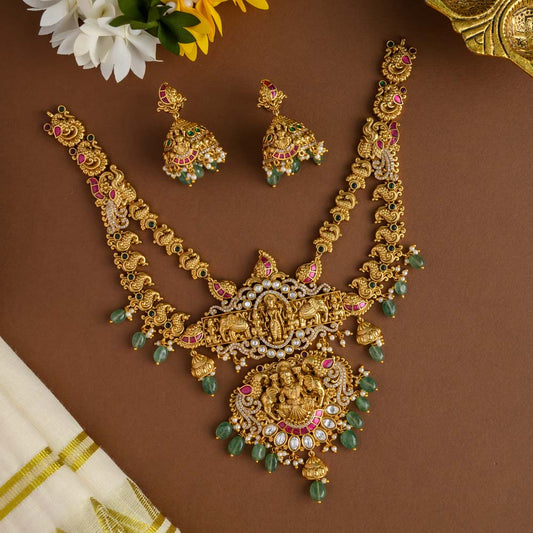 Lakshmi  dual jadau Neckpiece - Temple designer