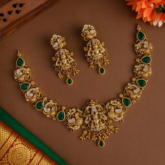 Baandhini Temple designer neckpiece version 3 -kamatchi