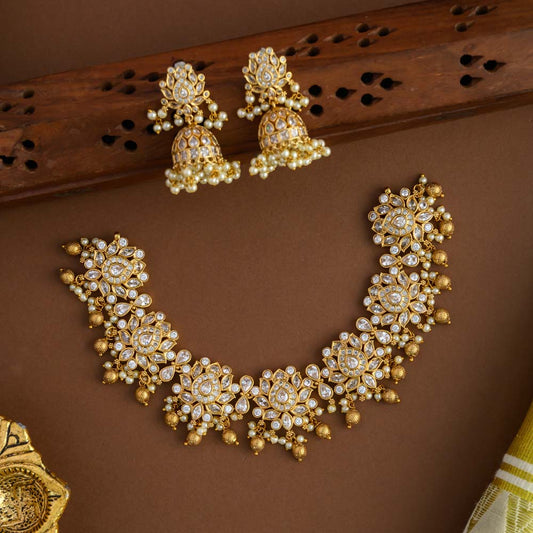 Tamara Neckpiece Whitestone– Guttapusalu- Priyanka