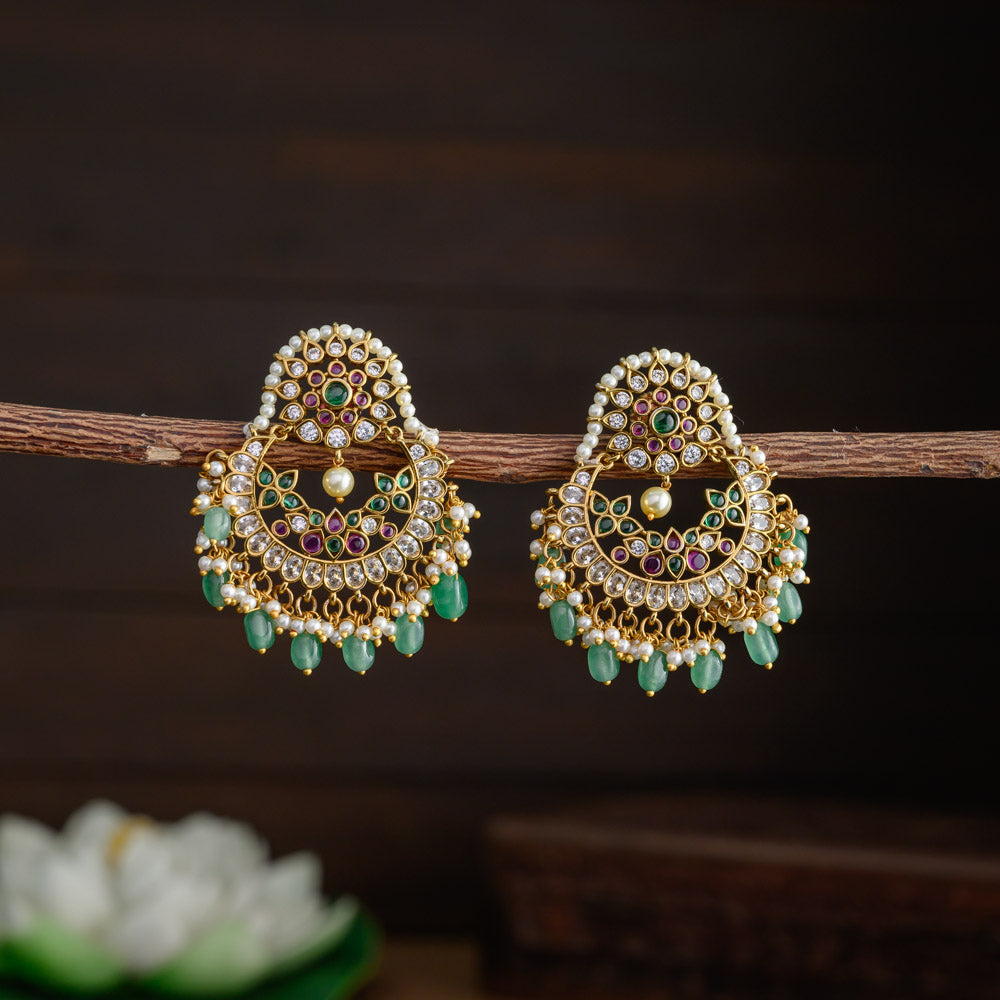 Chandbali Floral Earring