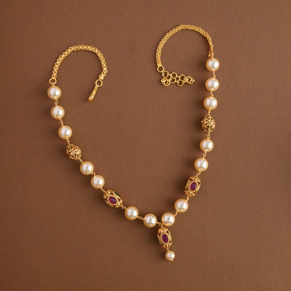 Angaraka Green Ruby balled Chain - kanakam