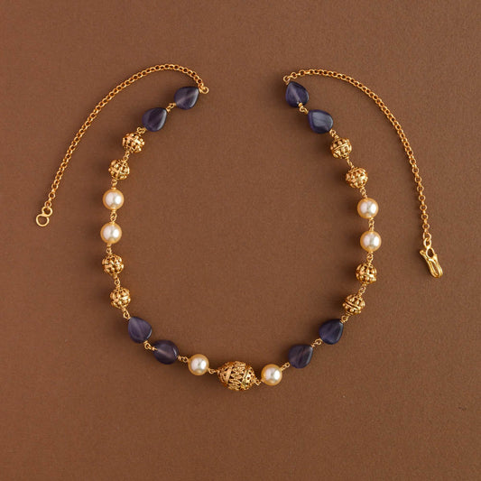 Angaraka Purple Pearl balled chain