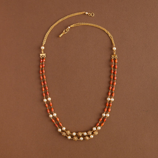 Angaraka Crystal Beads Balled chain